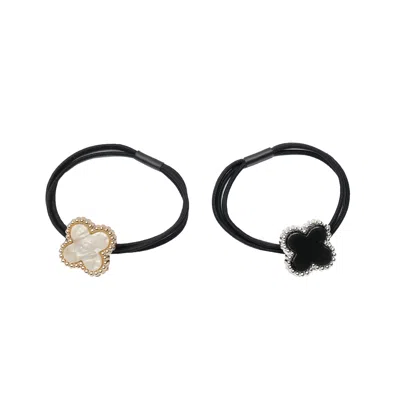 Hair Bling Elastic Hair Ties Black/white