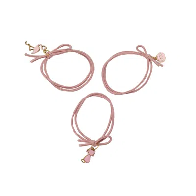 Hair Bling Hair Ties Pink Flamingo Cloud