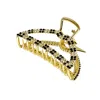 Hair Bling Metal Glitter Rhinestone Hair Claw Clip In Gold