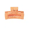 Hair Bling Resin Plastic Alloy Hair Clip Claw Orange In Orange