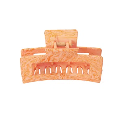 Hair Bling Resin Plastic Alloy Hair Clip Claw Orange
