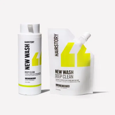 Hairstory New Wash Deep Clean Refill Set 8oz In Transparent