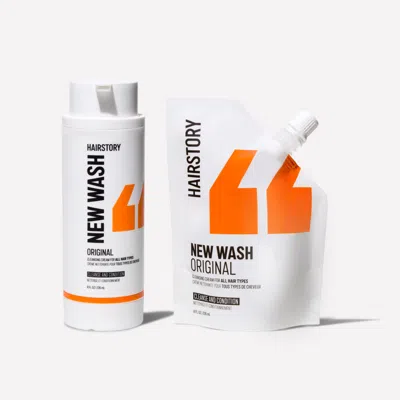 Hairstory New Wash Original Refill Set 8oz In Transparent