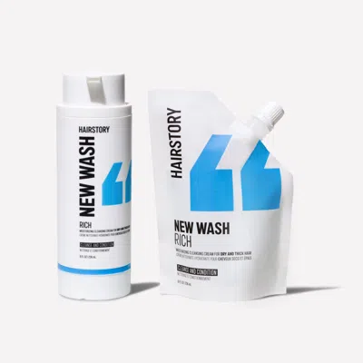 Hairstory New Wash Rich Refill Set 8oz In White