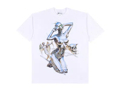 Pre-owned Hajime Sorayama Men's  X Complexcon Skull Robot T-shirt In White