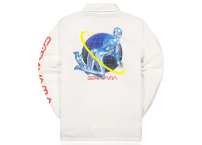Pre-owned Hajime Sorayama Men's  X Medicom Toy Sexy Robot 01 Coach Jacket In White