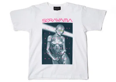 Pre-owned Hajime Sorayama Men's  X Medicom Toy Sexy Robot 01 Tee Shirt In White/dark Green
