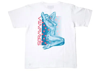 Pre-owned Hajime Sorayama Men's  X Medicom Toy Sexy Robot 02 Tee Shirt In White/turquoise
