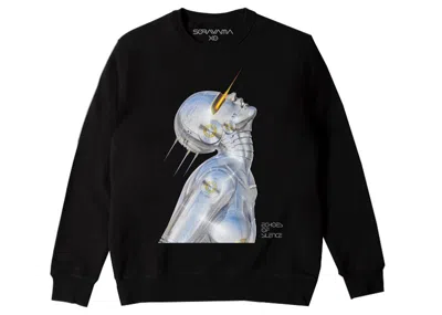 Pre-owned Hajime Sorayama Men's  X The Weeknd Echoes Of Silence Cover Crewneck Sweatshirt In Black