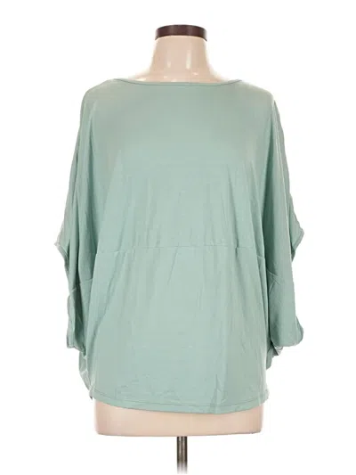 Pre-owned Halara 3/4 Sleeve Top Green Boatneck Tops