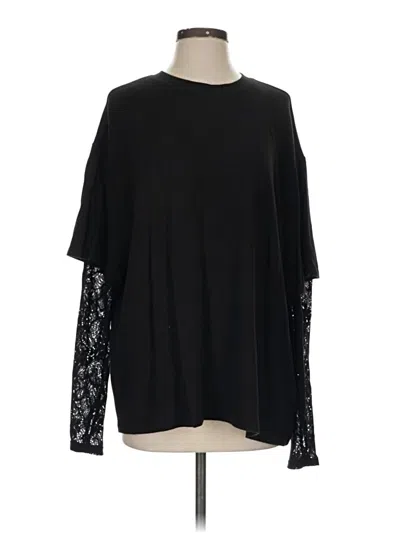 Pre-owned Halara 3/4 Sleeve T-shirt In Black