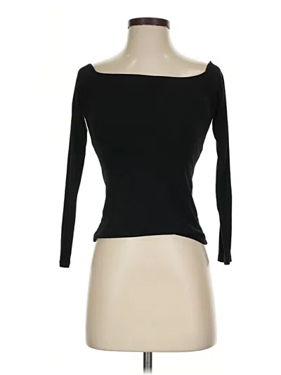 Pre-owned Halara 3/4 Sleeve T-shirt In Black