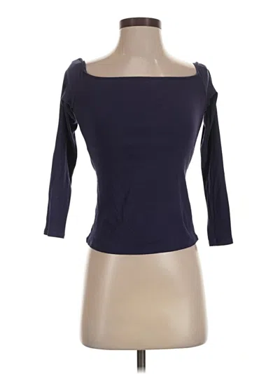 Pre-owned Halara 3/4 Sleeve T-shirt In Blue