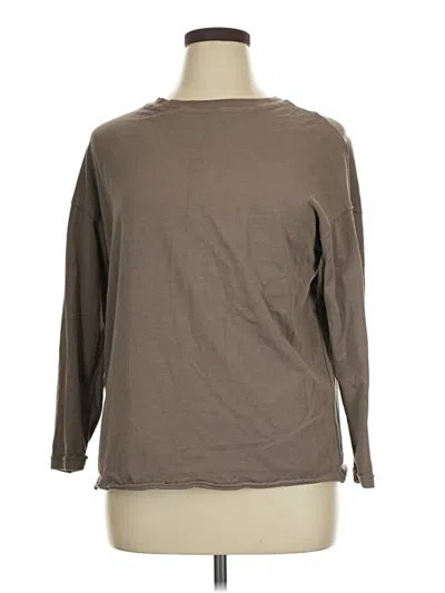 Pre-owned Halara 3/4 Sleeve T-shirt In Brown