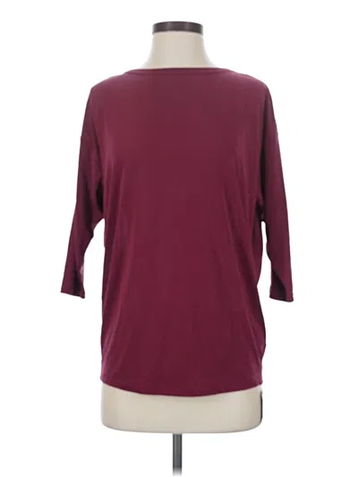 Halara 3/4 Sleeve T-shirt In Burgundy