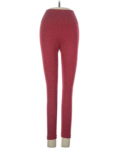 Pre-owned Halara Active Pants In Burgundy