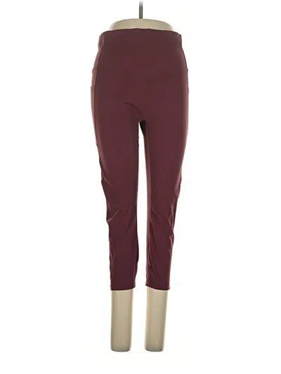 Pre-owned Halara Active Pants In Burgundy