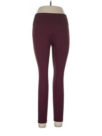 Pre-owned Halara Active Pants In Burgundy