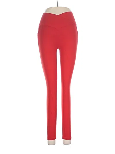 Pre-owned Halara Active Pants In Red