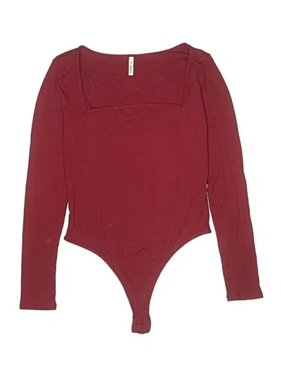 Pre-owned Halara Bodysuit In Burgundy