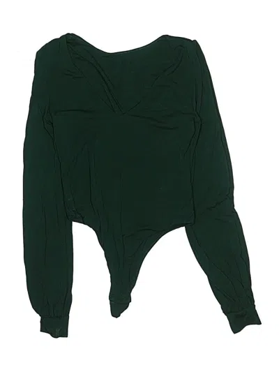 Pre-owned Halara Bodysuit In Green