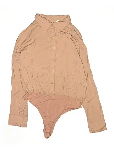 Pre-owned Halara Bodysuit In Tan