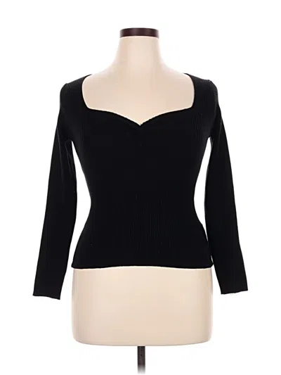 Pre-owned Halara Cardigan Sweater In Black