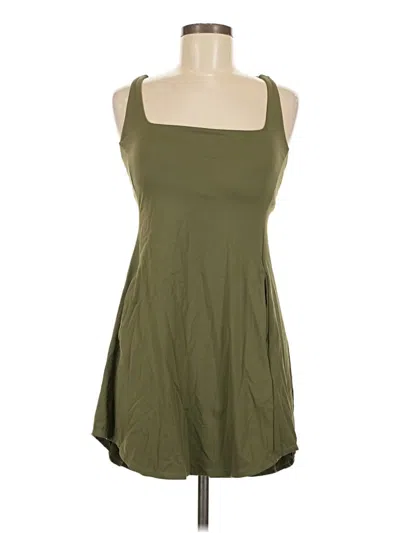 Pre-owned Halara Casual Dress In Green