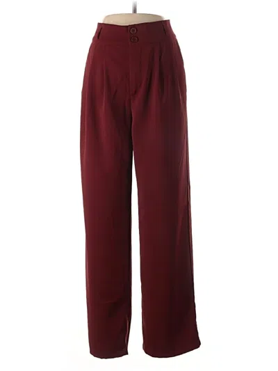 Pre-owned Halara Casual Pants In Burgundy
