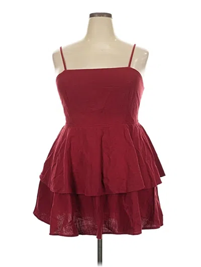 Pre-owned Halara Cocktail Dress In Burgundy