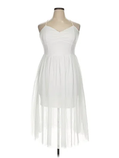 Pre-owned Halara Cocktail Dress In White