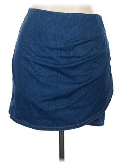 Pre-owned Halara Denim Skirt In Blue