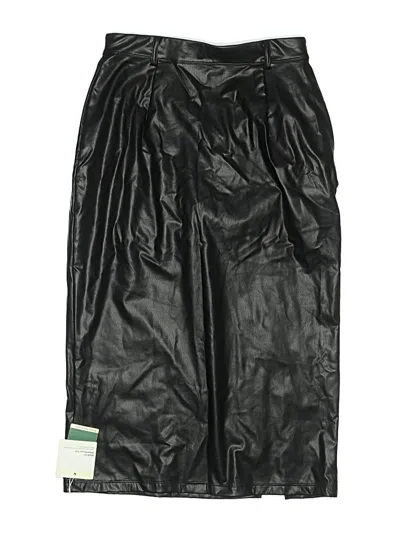 Halara Faux Leather Skirt In Black