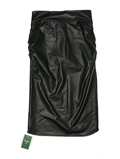 Pre-owned Halara Faux Leather Skirt In Black