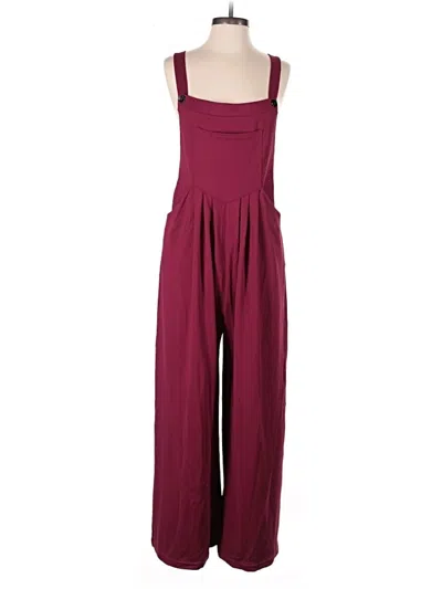 Pre-owned Halara Jumpsuit In Burgundy