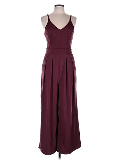 Pre-owned Halara Jumpsuit In Burgundy