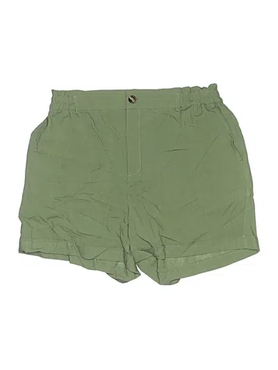 Pre-owned Halara Khaki Shorts In Green