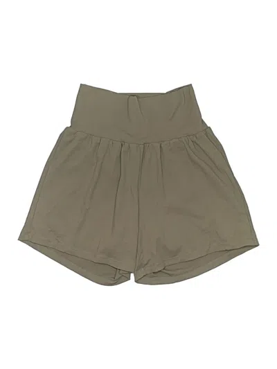Pre-owned Halara Khaki Shorts In Green