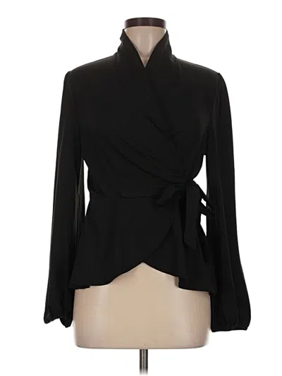 Pre-owned Halara Long Sleeve Blouse In Black