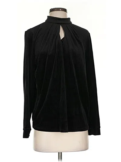Pre-owned Halara Long Sleeve Blouse In Black