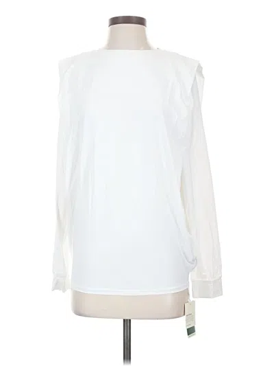 Pre-owned Halara Long Sleeve Blouse In White