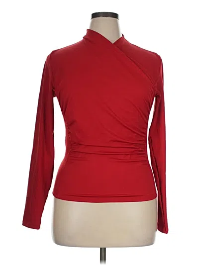 Pre-owned Halara Long Sleeve Top Red Turtleneck Tops