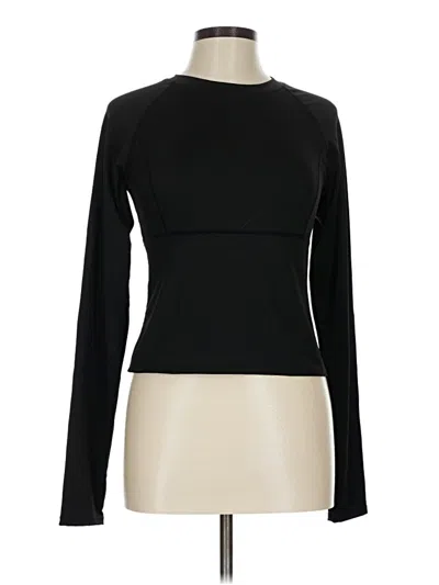 Pre-owned Halara Long Sleeve T-shirt In Black