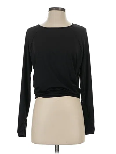 Pre-owned Halara Long Sleeve T-shirt In Black