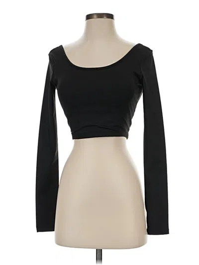 Pre-owned Halara Long Sleeve T-shirt In Black