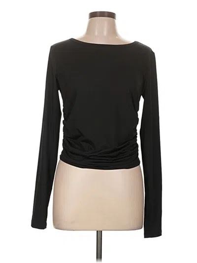 Pre-owned Halara Long Sleeve T-shirt In Black