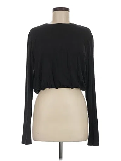 Pre-owned Halara Long Sleeve T-shirt In Black