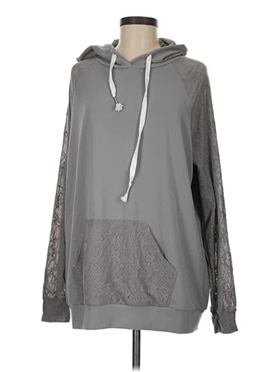 Pre-owned Halara Pullover Hoodie In Gray
