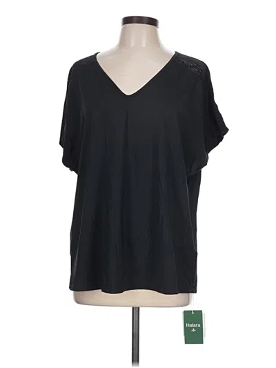 Pre-owned Halara Short Sleeve Top Black V-neck Tops