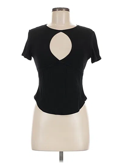 Pre-owned Halara Short Sleeve T-shirt In Black